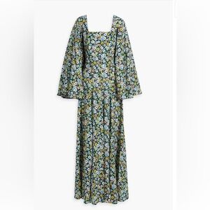 Agua Bendita Cumbia La Fania Marino floral-print linen maxi dress